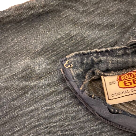 Vintage Route 66 Denim Dress Size 12 Straps Knee Length 90's Retro Y2K Preppy - Picture 10 of 12